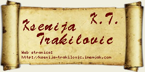 Ksenija Trakilović vizit kartica